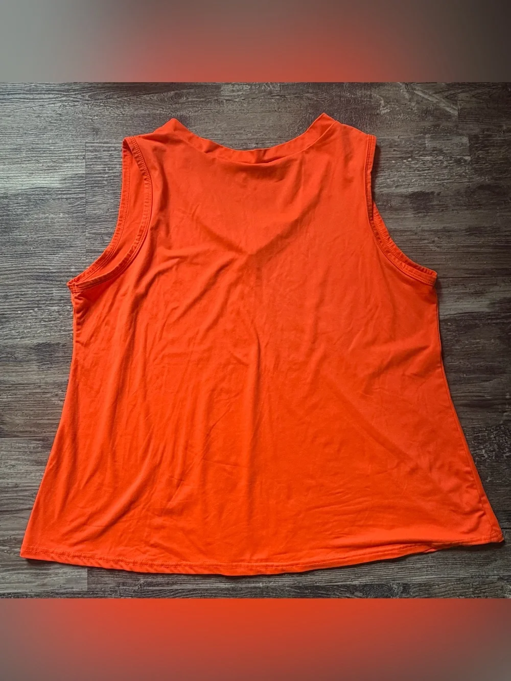 Lot of 2 athletic orange v-neck gray racerback tank tops women’s 2x